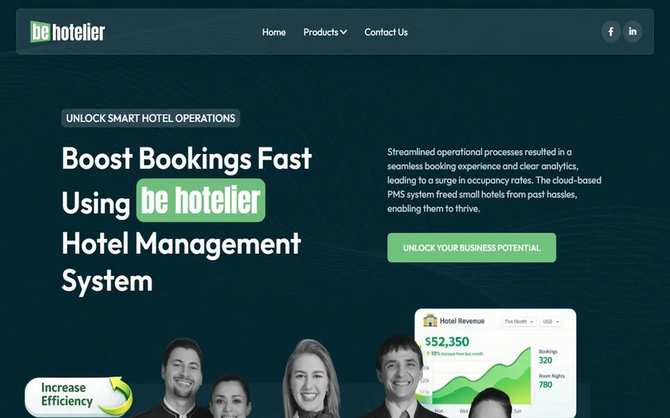 Screenshot of Be Hotelier