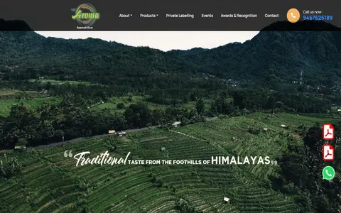 Website of Aroma Agrotech