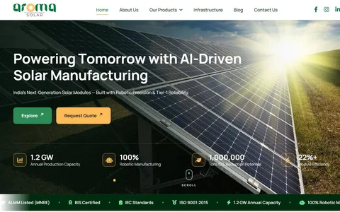 Website of Aroma Solar