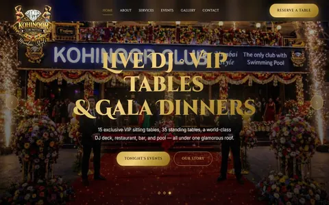 Website of Club Kohinoor