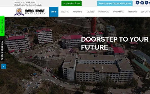 Website of Manav Bharti University