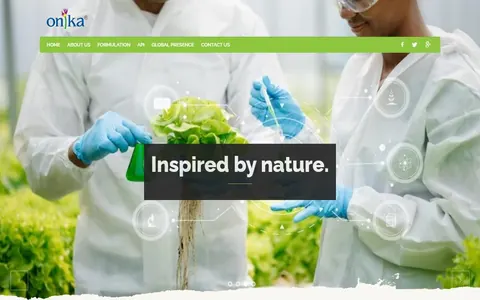 Website of Onika Organics