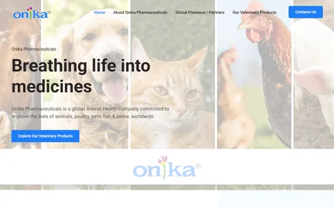 Website of Onika Pharma